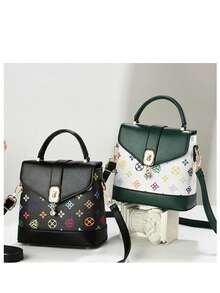 Fashionable Retro Single Piece Crossbody Handbag Square Bag, Multi-Functional Large Capacity Crossbody Bag, Fashion Design, New Fashion Women's Small Square Handbag Crossbody Bag Versatile Casual Multi-Layer Large Capacity Can Be Worn On Shoulder Or Crossbody Handbag Suitable For Travel Shopping Mall New Elegant Women's Handbag Shoulder Crossbody Color Block Bag Versatile Casual Light Luxury Large Capacity Can Be Worn On Shoulder Or Crossbody Fashion Bag - Multicolor - View 9