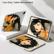 Funda protectora para tableta con soporte y efecto de pintura de niña, gato y otros patrones, compatible con Honor 8/9/10/X8/X8A/X9/X8Pro/X9Pro, MatePad Se 11 pulgadas/MatePad 11 pulgadas/11.5 pulgadas, MatePad Pro, Apple 10ª/11ª generación 2025 (A16), Galaxy Tab A7/A9 y otros modelos populares - Estilo 6 - Ver 8