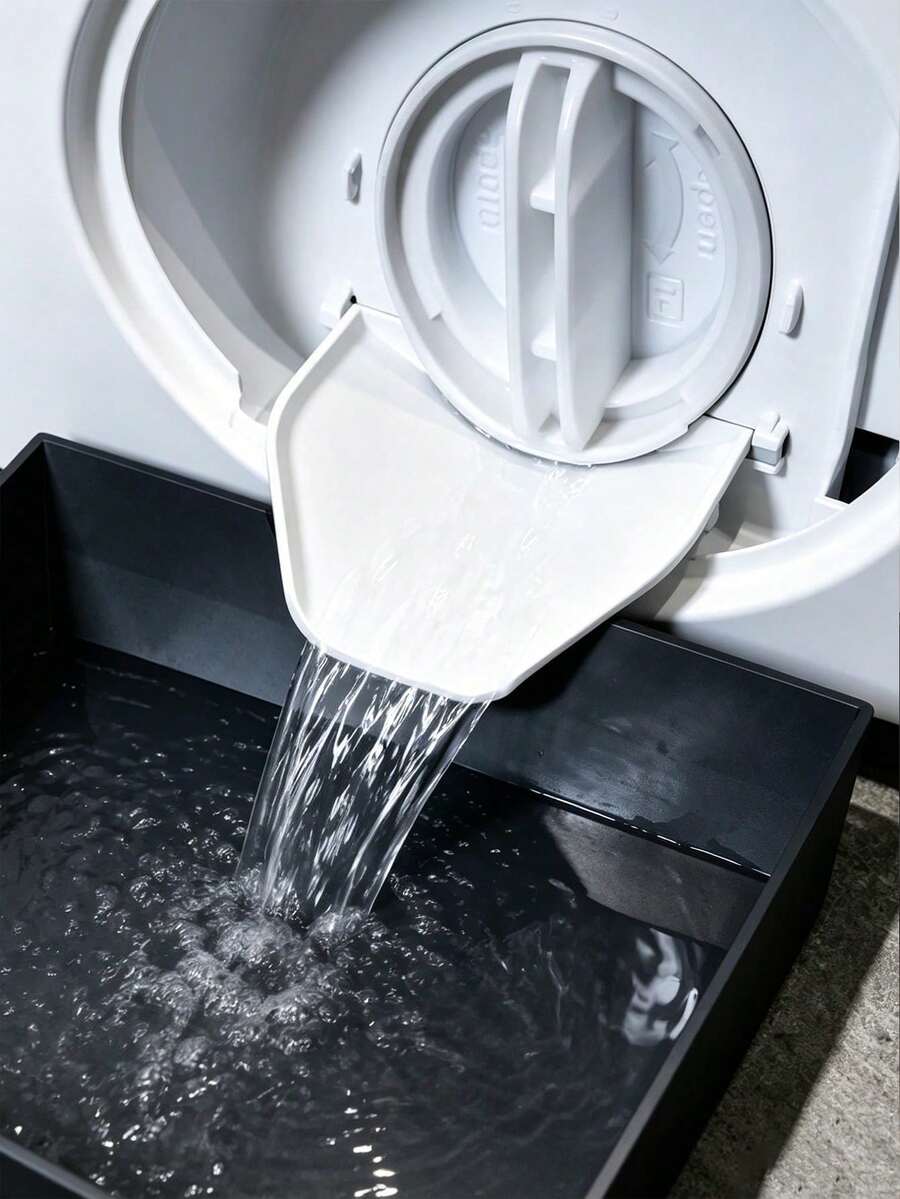 1pc Multi-Functional Washing Machine Drain Accessory Replacement Funnel, Plastic Material, Washing Machine Outlet Cleaning Tool, Can Be Used For Washing Machine Outlet Water Storage, Effectively Prevent Laundry Room Overflow