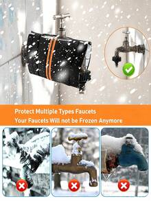 Thickened Waterproof Oxford Cloth Winter Faucet Cover Rectangular Anti-Freeze Pipe Sleeve Outdoor Water Pipe Anti Freezing Dust Cover To Prevent The Faucet From Freezing Winter Insulation Artifact Suitable For Cold Weather Yard Use Winter Essential - Multiple Styles - View 5
