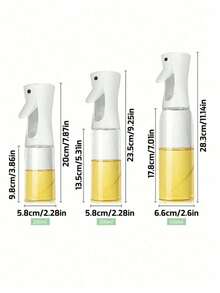 White/Black Plastic Modern Transparent Oil Spray Bottle With Brush, Kitchen Oil Sprayer, Suitable For Camping, BBQ, Salad, Baking, Cooking, Frying, Baking, Party, Kitchen Tools/BBQ Tools - Multiple Styles - View 11