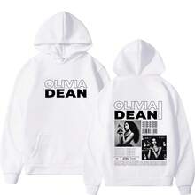 Olivia Dean Art Of Loving Album Tour 2026 Grafik Hoodie Herren Damen Mode Sweatshirt Langarm Locker Lässig Fleece Pullover 4MIF - Weiss - Übersicht 1
