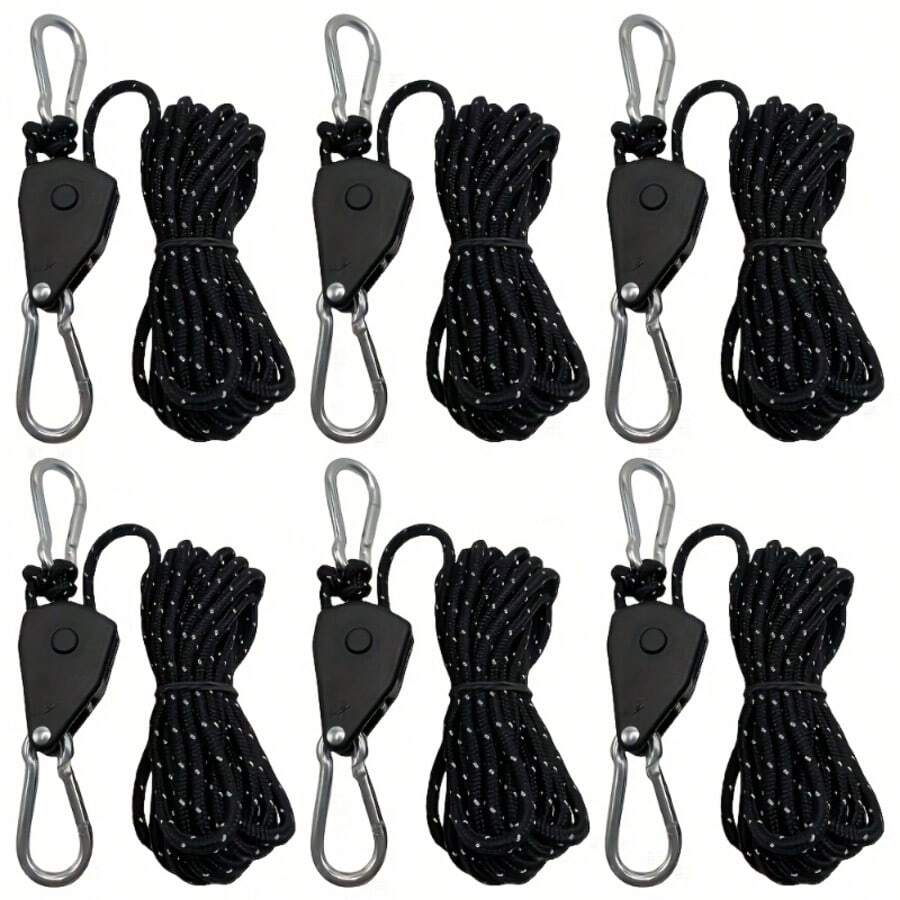 Outdoor Camping Tent Windproof Rope Adjustment Buckle, Tarp Pull Rope Pulley Tensioner, Adjustable Lighting Lift Hanging Rope - A - View 1