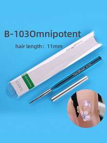 Professional Nail Art Brush Clear Blue Acrylic Handle Liner Drawing Painting Dotting Design Tool Kit For DIY Manicure - Baby Blue - View 9