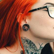 1 Pair 316L Stainless Steel Flower Ear Gauge Ear Cartilage Expander Body Piercing Jewelry Vintage - 1403 - View 6