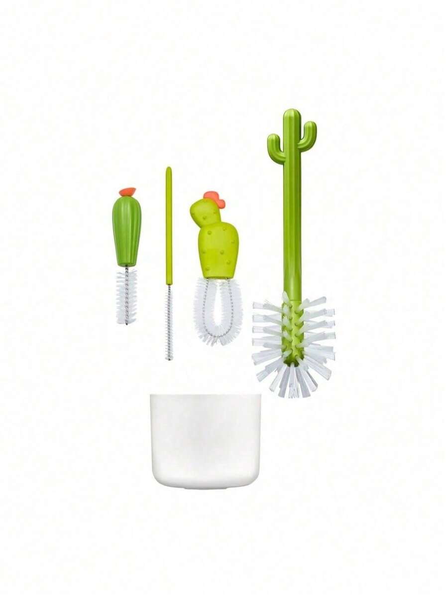 5pcs/Set Bottle Brush Cleaning Set - Includes Bottle Brush, Nipple Brush, Detail Brush And Straw Brush, Water Cup Cleaning Brush, Multi-Functional Cleaning Brush, Suitable For Kitchen Utensils, Bottle Drying Rack, Household Storage Boxes