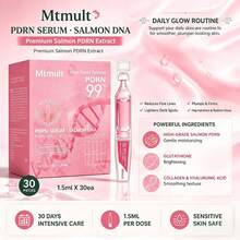 99% Salmon DNA PDRN Anti-Aging Ampoule Serum | 30pcs*0.05fl.Oz With Collagen & Hyaluronic Acid | Firming Moisturizing Korean Skincare - 30 件 - 查看 5