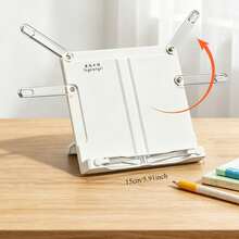 1pc Small Size Foldable Reading Stand, Multi-Function Reading Support Bracket, Universal Phone & Tablet Holder, Student Back To School Office Desktop Supplies - 1pc - View 5