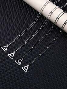 2/4/6 piezas/pares Cadena de hombro de sujetador ajustable con strass, cadena corporal de metal para sujetador de mujer, accesorio de lencería - Multicolor - Ver 5