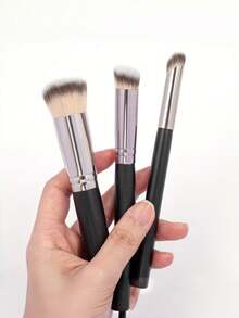 3pcs Makeup Brush Set Foundation Brush Concealer Brush Eyeshadow Brush Makeup Tools - Multicolor - View 3