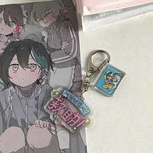 Cartoon Cat Acrylic Keychain Pendant Key Ring Bag Charm Anime - Multicolor - View 8