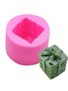 1pc Gift Box Silicone Candle Mold/Soap Mold/Fondant Cake Chocolate Candy Mold/Epoxy Resin Casting Mold, Suitable For Making Candles, Soap, Polymer Clay - Multicolor - View 10