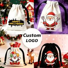10pcs/25pcs Customized Pattern Drawstring Gift Bags - Gifts For Her/Him - Elegant Drawstring Closure - Personalized Pattern/Logo/Text Jewelry Bags - 6.3 X 3.94 Inch Medium Size, Perfect For Wedding Favors, Anniversaries - Multicolor - View 10