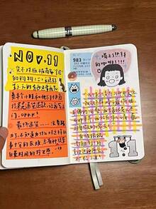 Cute Penguin Blank Planner Notebook, Simple Portable Student Diary & Memo Pad - Planner - View 4