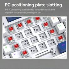T-WOLF Mechanical Keyboard Tri-Mode Red Switch Hot-Swappable Bluetooth Wireless RGB Gaming Keyboard With Knob Control - View 9