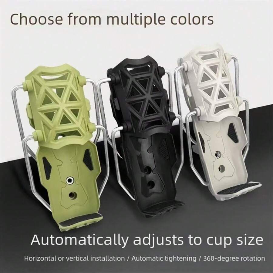 Adjustable Motorcycle/Bicycle Handlebar Cup Holder, Fits 32-77mm Water Bottles, Suitable For Suzuki, Kawasaki