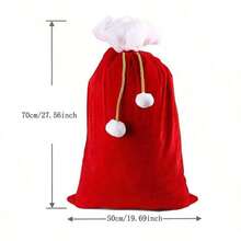 Santa Claus Large Backpack Large Christmas Gift Bag Candy Gift Bag Christmas Eve Drawstring Bag Christmas Decoration - Multicolor - View 10