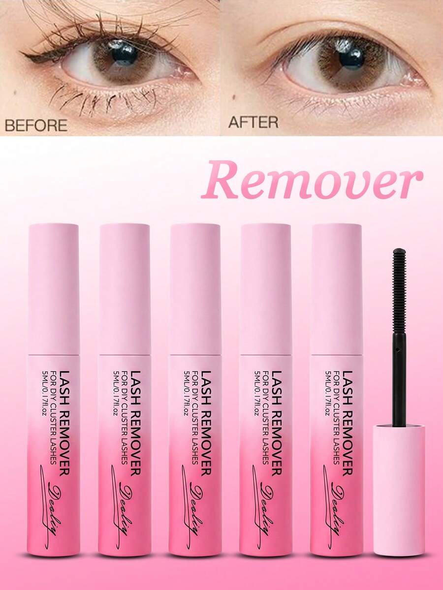 Desliy Eyelash Remover 5/4/3/2/1pcs Lembut Berbasis Minyak Cepat Larut DIY Ekstensi Bulu Mata Ramah untuk Pemula Cocok untuk Semua Jenis Kulit Penghapus Bulu Mata Penghapus Lem Bulu Mata Pelarut Lem Bulu Mata - Berwarna merah muda - View 1
