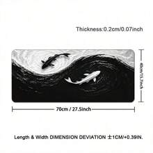 Black White Koi Mouse Pad Gamer XL Extra Large Home Mousepad XXL Office Natural Rubber Carpet PC Table Mat Mouse Mats - View 17