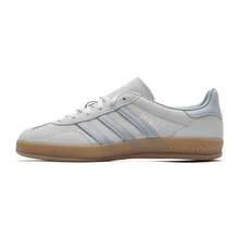 Adidas Sepatu Sneakers Low-Top Retro German Training Wanita Gazelle Terbaru - Abu-abu Hijau - View 7