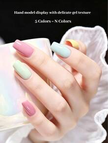 BAOSHIMAN Boshiman 3-Primary Color Basic Gel Nail Polish, 3-In-1 All-Purpose Painting Gel, Super Brightening, Professional Nail Salon Use, Colorful - Multicolor - View 3