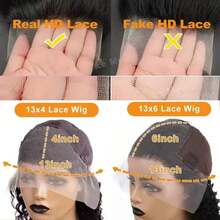 Natural Deep Wave Human Hair Wigs 36 Inch Extra Long 13x4 13x6 HD Lace Frontal Design 200 Density Voluminous Tangle Free Durable Hair Wigs - Natural Black - Ver 7