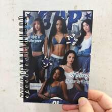 KATSEYE Y2K Girl Group Photo Spiral Notebook, 9 Different Group Cover Spiral Notebooks, International Girl Group Fan Merchandise, KATSEYE Denim / Magazine / Dark Mood Dual Cover Notebook, Six Members Full Group Photo Student Notebook Support Gift, Suitable For Classroom Notes, Fan Journal, Schedule Planning, Sticker Collage Background, Compatible With Offline Concert Support, Fan Circle Exchange, KATSEYE Global Fan Collection And Gift. - Multicolor - View 14