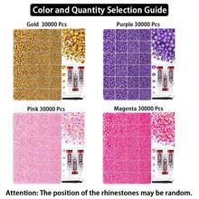 30,000pcs Red Flat Back Resin Rhinestones, 24-Grid Crystal Gemstone Storage Box, Includes 3 Bottles Of B7000 Jewelry Glue, Round Jelly Gems With Tweezers, Suitable For Making Jewelry, Shoes, Clothes, Fabrics, Bags, Artworks, Phone Cases, Decoration, DIY Rhinestone Kit - View 8