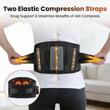 Wireless Heating Pad With Massage Function, Waist Massage Support Belt, Adjustable Straps, 3 Temperature Levels, Auto Timer, Suitable For Back Care, Provides Relief And Support, Perfect As Birthday Gift For Men And Women, Portable Back Massager, USB Rechargeable, Suitable For Mom, Dad And Elderly - View 7