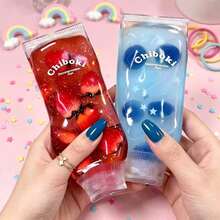 1pc Red Cherry Squeeze Tube Toy, Non-Elastic Toothpaste Squeeze Toy, Heavy Clay Texture Sensory Stress Relief Finger Toy, Relieve Stress And Anxiety, Cute Desktop Decoration - Multicolor - View 2