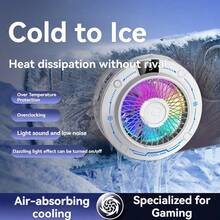 Magnetic Phone Cooler Back Clip 2-In-1 Gaming Cooler Semiconductor Fast Cooling Fan Compatible With IOS And Android Phones - Multicolor - View 3