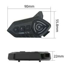 Headset Bluetooth Helm Motor X1 1000mAh Peredam Kebisingan Nirkabel Bebas Genggam Tahan Air IP66, Cocok untuk Berkendara Motor dan Bepergian - Mikrofon Keras - View 7