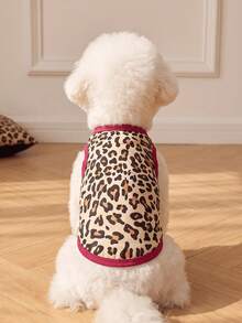 LUCKIE LABO 2pcs/Set Leopard Print Elegant Bowknot Fun Pattern Pet Vest, Physical Flea Prevention, Reduces Shedding, Insulated & Breathable, Suitable For Small And Large Dogs & Cats, Indoor & Outdoor - Multicolor - View 5
