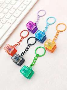 Single Key Keyboard Keychain, Fingertip Stress Relief, Colorful Fidget Toy, Creative Bag Pendant, Novelty Item For Office, School And Home - MU - View 3