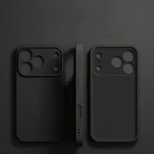 VRNOEI 純黑色啞光材質新款鏡頭保護手機殼，相容 iPhone 16、15、11、14、13、12、17 Pro Max，適用於 iPhone 17 Air、16、14、15 Plus 機型，防摔背蓋，生日禮物，春季派對 - 黑色 - 查看 34