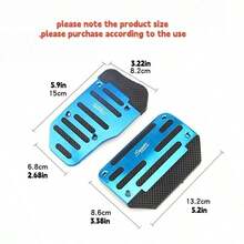 2 Sets Anti-Slip Car Pedal Set - Alloy Brake, Accelerator, Clutch Pedals - Suitable For Sedan, SUV, ATV - Automatic Transmission Replacement Kit, Anti-Slip Rubber Foot Pad, Durable Foot Pedal | Ergonomic Foot Pedal | Durable Foot Pedal New Model - A - View 3