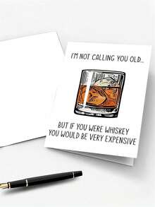 OBOVAY Whiskey Themed Humorous Birthday Greeting Card - Unique Not Calling You Old" Joke - For Friends, Significant Others, Family & Small Business - Versatile For Birthday, Anniversary, Prom, Good Luck, Thanks" - View 5