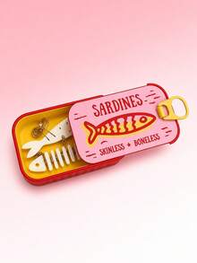 1 Set Vintage Sardine Mini Jewelry Storage Box, Earring Ring Necklace Compartment Storage, Portable Earring Box, Mini Jewelry Storage Box, Portable Ring Storage Box, Cartoon Fish Bone Jewelry Box, Travel Small Jewelry Storage Box - Multicolor - View 10