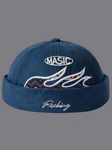 1pc Unisex Soft Top Embroidered Letter Vintage Street Style Brimless Cap For Outdoor And Daily Wear - Embroidery - View 10
