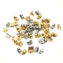 WGRXIRANYKM 10/50/100pcs/Lot Earring Studs Backs Stopper Scrolls Ear Post Butterfly For Jewelry Making DIY Blocked Caps Earring Backs Stoppers Ear - Ear Plug - View 5