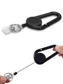 1.5cm Retractable Keychain With Clip, Expandable Badge Reel, Plastic Key Fob, Car Keychain, Backpack And Wallet Clip, Nurse Student Work Gift - Multicolor - View 9