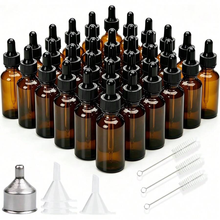 1oz/30ml Dropper Bottles, 36pcs | Leak-Proof Essential Oil Bottles - For Beauty Or Health Storage And Travel - Multicolor - View 1