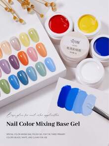 BAOSHIMAN Boshiman 3-Primary Color Basic Gel Nail Polish, 3-In-1 All-Purpose Painting Gel, Super Brightening, Professional Nail Salon Use, Colorful - Multicolor - View 5