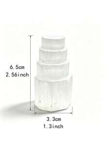 QYDCX Natural Translucent Selenite Crystal Tower, Aura Chakra Energy Balance, Desktop Home Decor, Crystal Ornament, Witch Altar, Christmas & New Year Gift - White - View 10