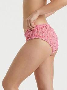 Aesletic 3pcs Cute & Sweet Floral Print Minimalist Women's Bikini Briefs - Multicolor - View 2