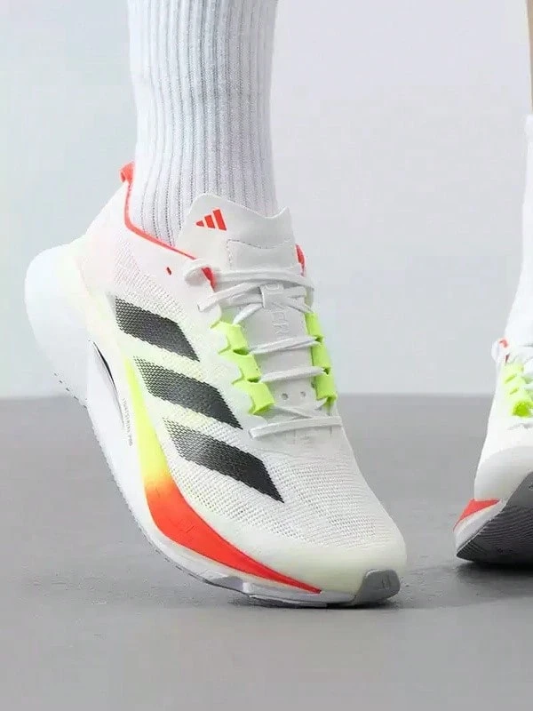 Adidas New ADIZERO BOSTON 12 Lightweight Casual Women's Running Shoes - White/Black/Red/Green - View 1