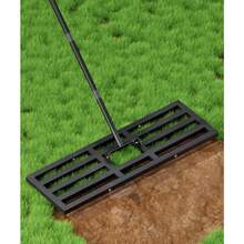 Lawn Leveling Rake 44x10 Inch, Heavy Duty Lawn Leveler Tool With 77" Adjustable Long Handle, Powder-Coat Steel Garden Rake, Ground Leveler For Yard Smoothing Soil Grass Dirt Sand, Black - Black - View 8