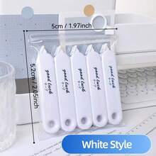 5pcs/Set INS Style Minimalist Transparent Correction Tape, White And Transparent Options, Long Strip Shape, Easier To Grip, Compact And Exquisite, Smooth And Easy To Use, Strong Coverage, PET Transparent Film Tape, Durable And Not Easily Broken, Recommended For Back To School Season, Suitable For Study And Office, Includes Flip Cover Protection, Smooth Operation Without Jamming - A27 Correction Tapes - View 11