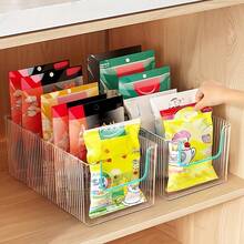 4-Compartment Large Capacity Transparent Seasoning Storage Box, Detachable Dividers, Multi-Purpose Kitchen Storage Box, Refrigerator Storage Box, Suitable For Countertop Use, Multi-Purpose Kitchen Spice Storage Box, Saves Countertop And Cabinet Space, Adjustable And Freely Combinable, Seasoning Organizer Box, No Installation Required / Divider Kitchen Cabinet Spice Bag Storage Rack, Countertop Seasoning Bottle And Jar Storage - Multicolor - View 1