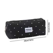 1 Buah Tas Alat Tulis Motif Polkadot Gaya Korea, Kotak Pensil Polos Motif Polkadot Sederhana, Tas Alat Tulis Praktis untuk Pelajar, Cocok untuk Kantor dan Belajar, Tempat Penyimpanan Pensil dan Pulpen - beraneka warna - View 2